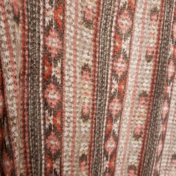 Maurices New Womens Soft Thin Open Knit Aztec Long Sleeve Tunic Sweater Small - Picture 5 of 8